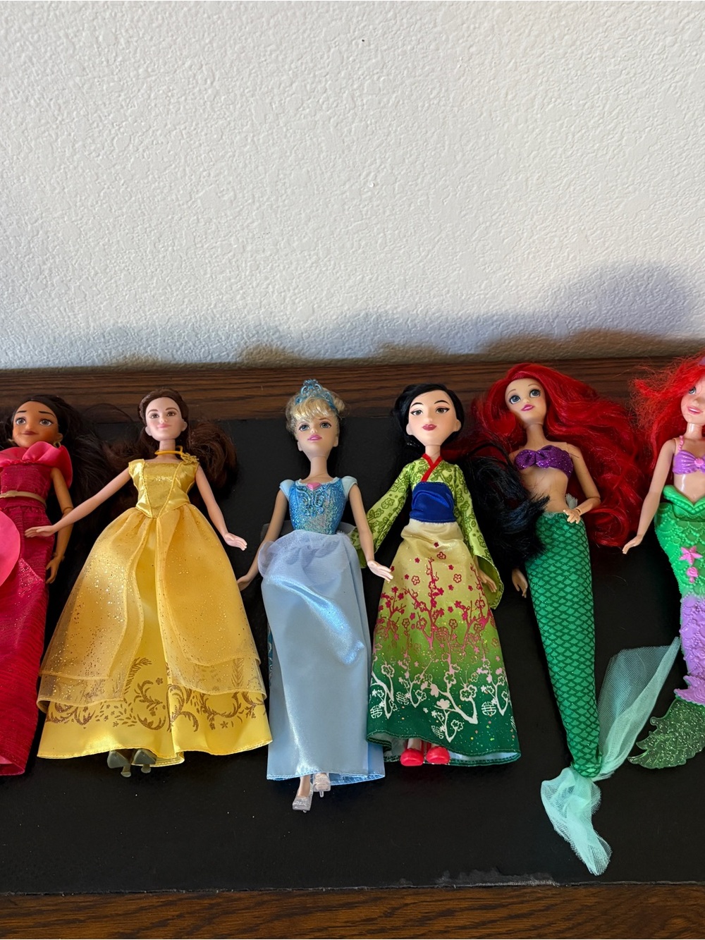Disney Princess Dolls Elena Belle Cinderella Mulan Ariel Lot of 6